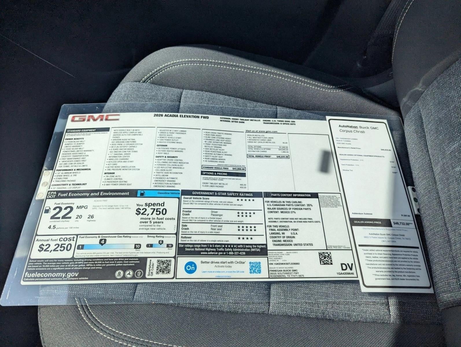 2026 GMC Acadia Elevation
