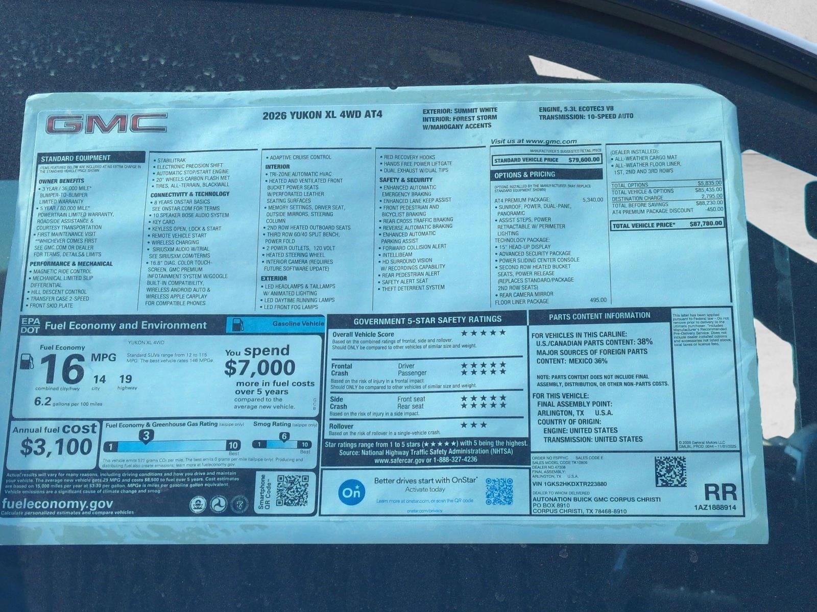 2026 GMC Yukon XL AT4