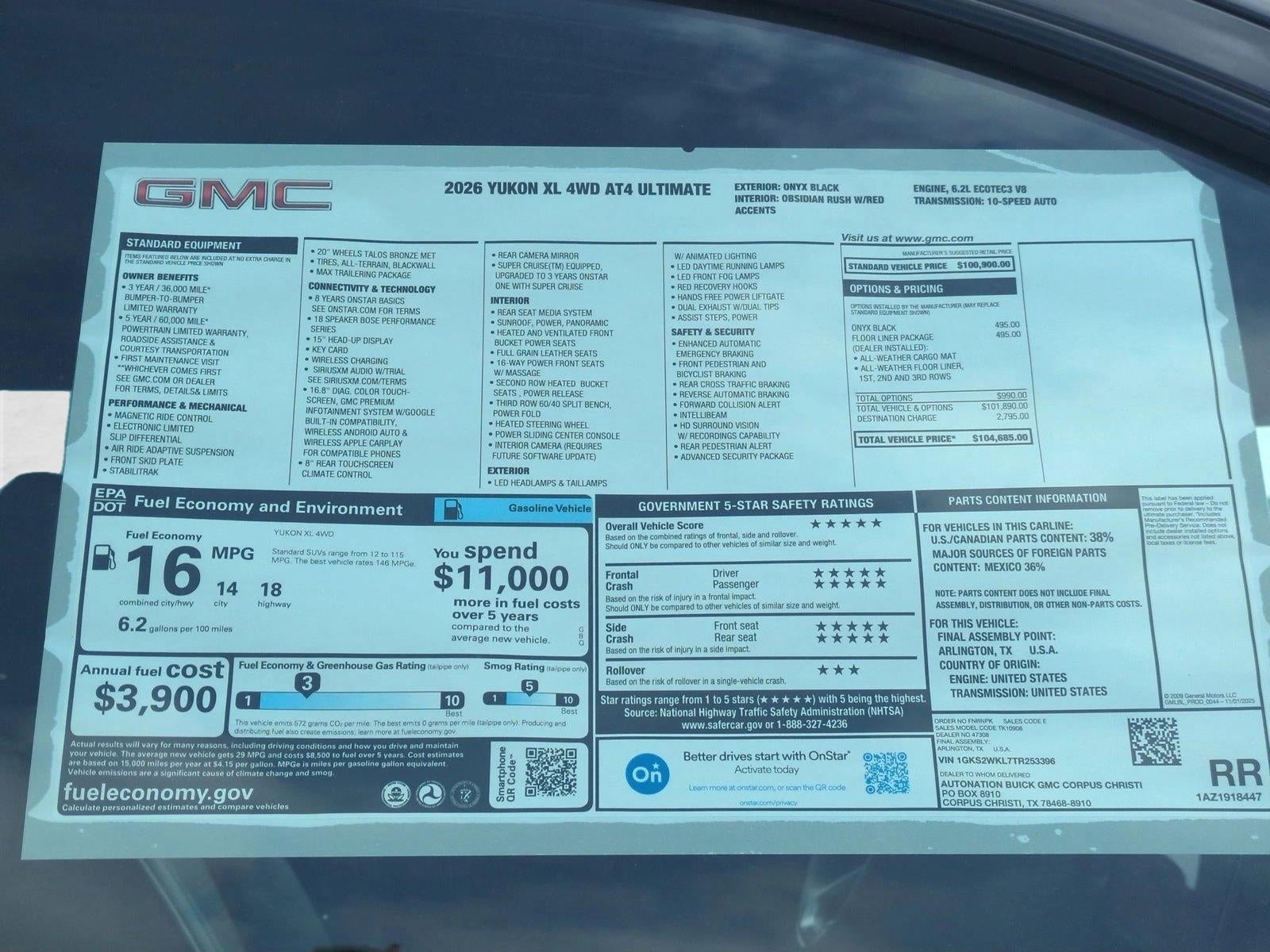 2026 GMC Yukon XL AT4 Ultimate