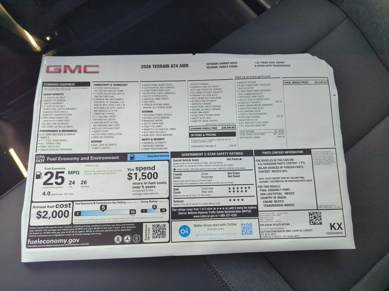 2026 GMC Terrain AT4