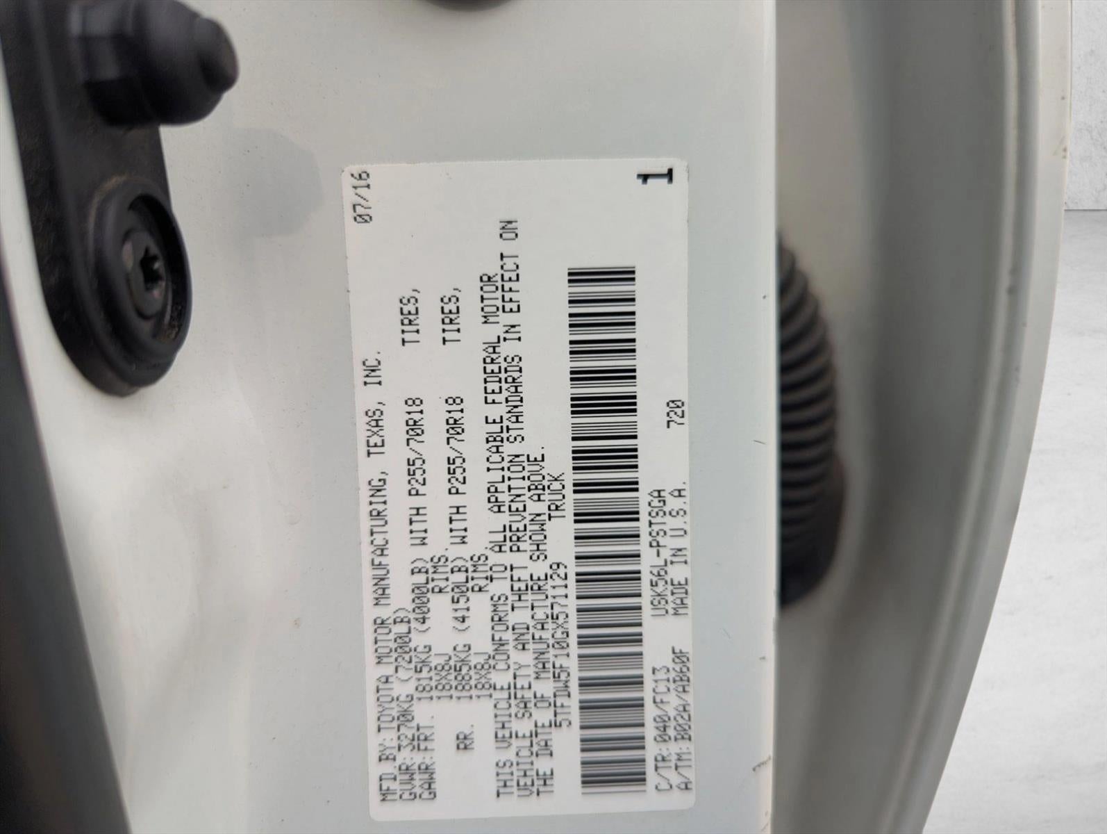 2016 Toyota Tundra 4WD Truck SR5