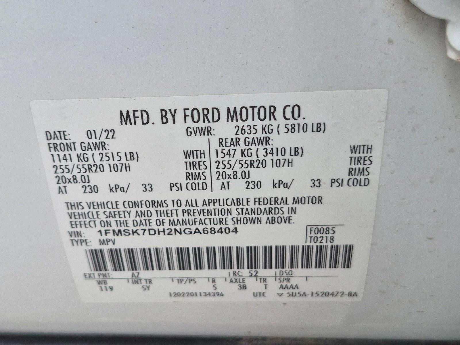 2022 Ford Explorer XLT RWD