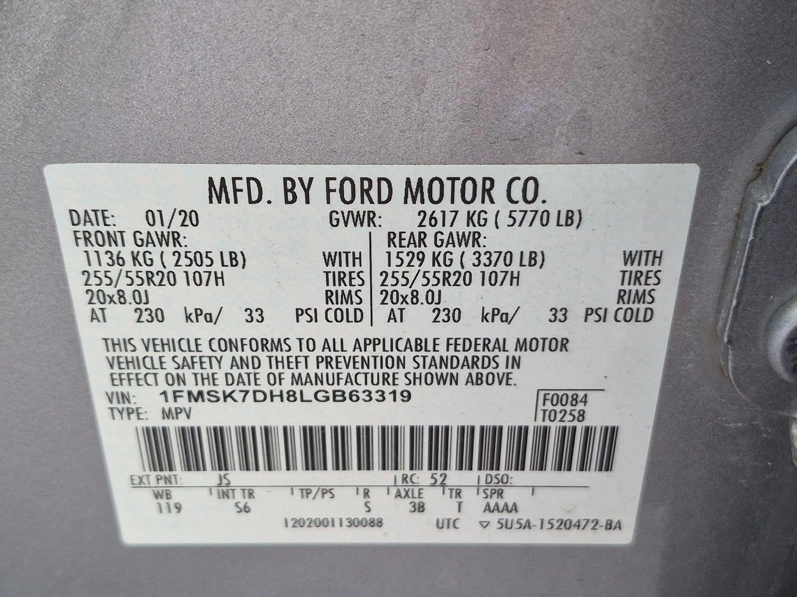 2020 Ford Explorer XLT RWD