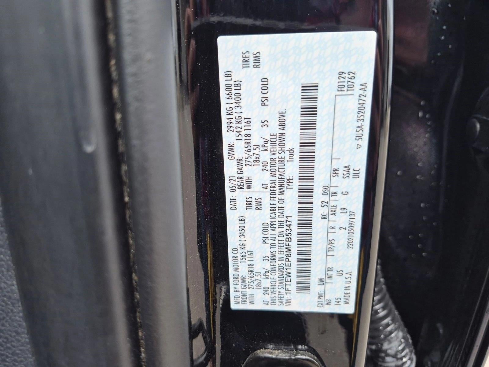 2021 Ford F-150 XLT 4WD SuperCrew 5.5' Box