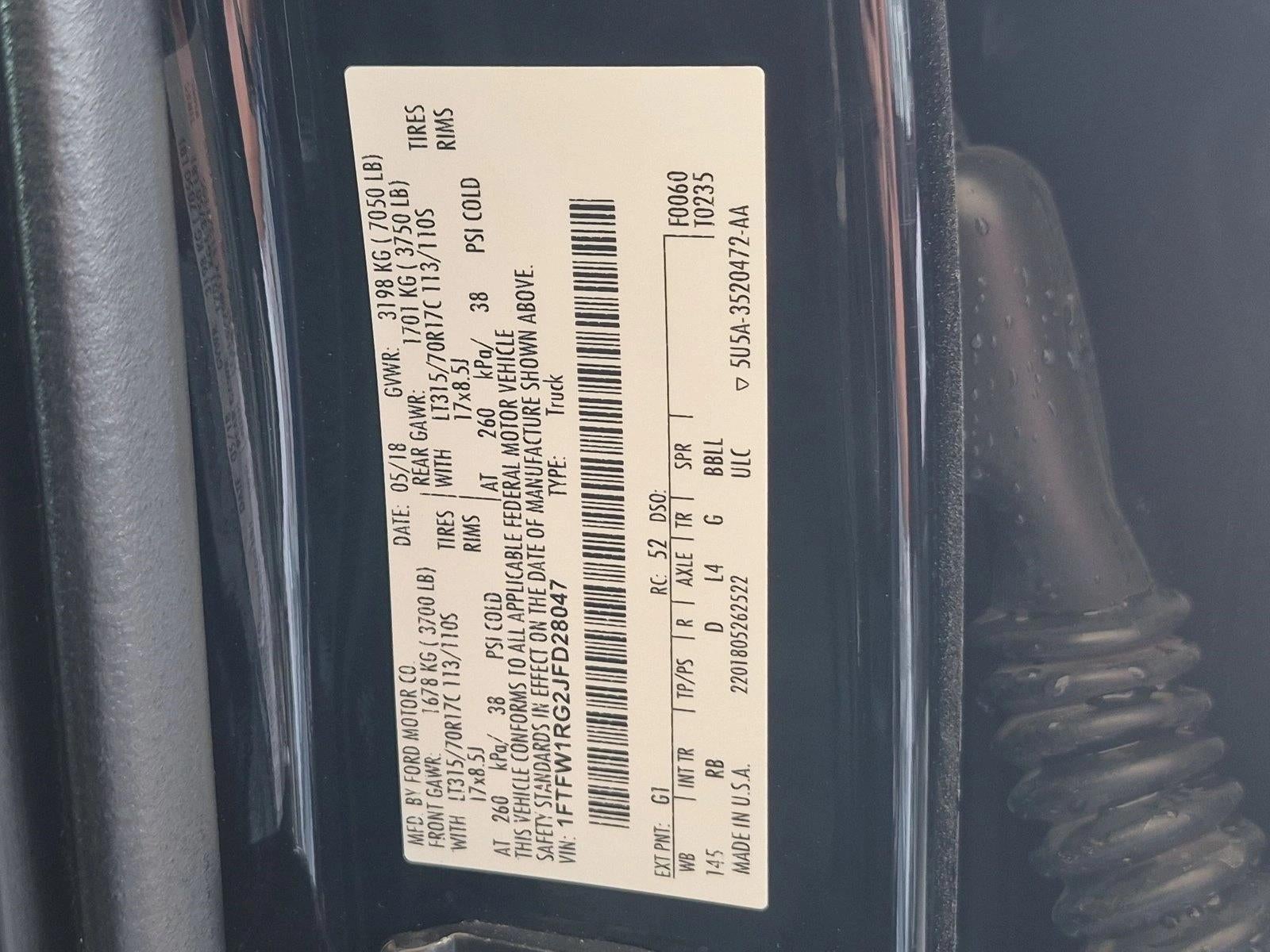 2018 Ford F-150 Raptor 4WD SuperCrew 5.5' Box