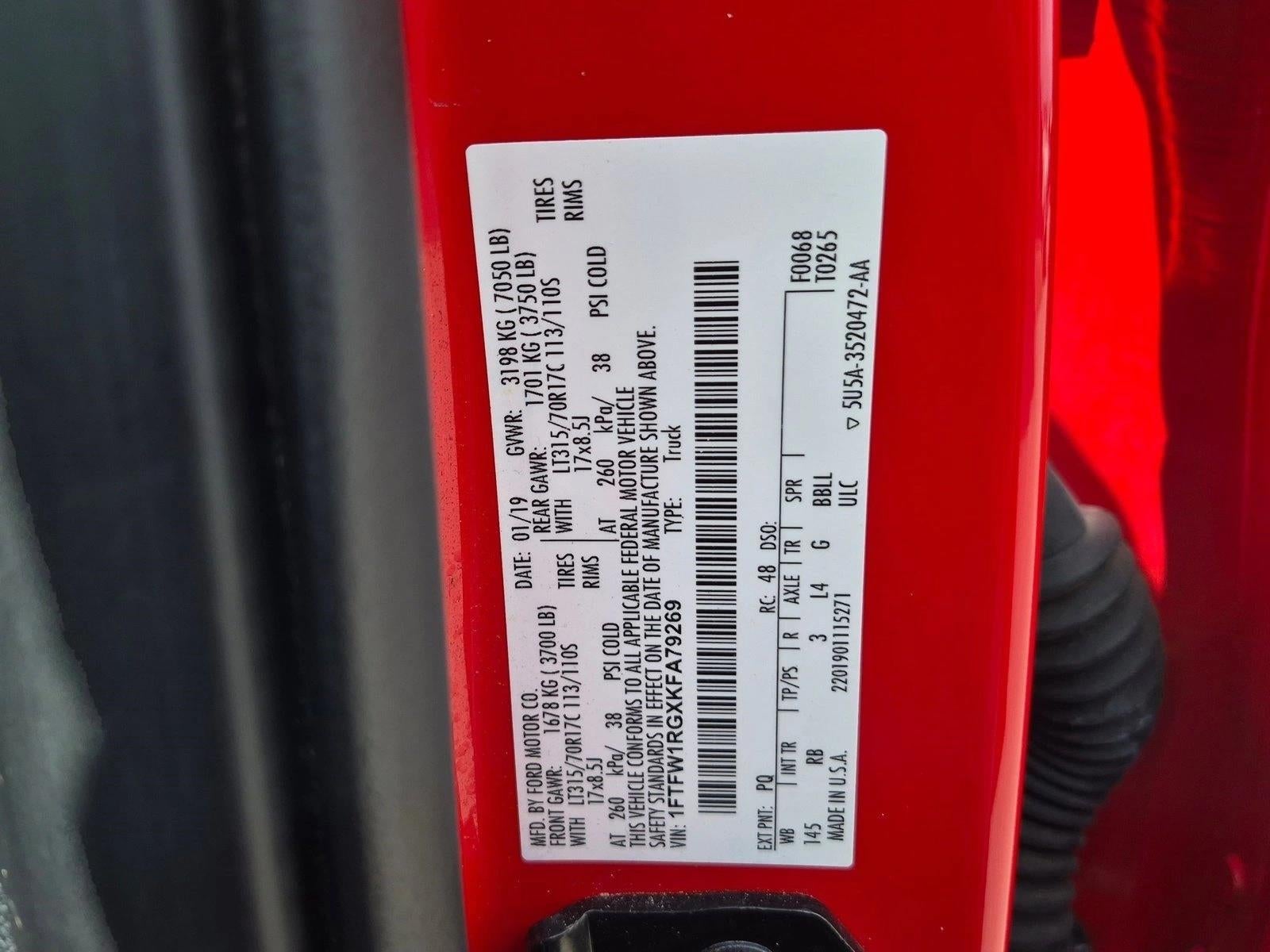 2019 Ford F-150 Raptor 4WD SuperCrew 5.5' Box