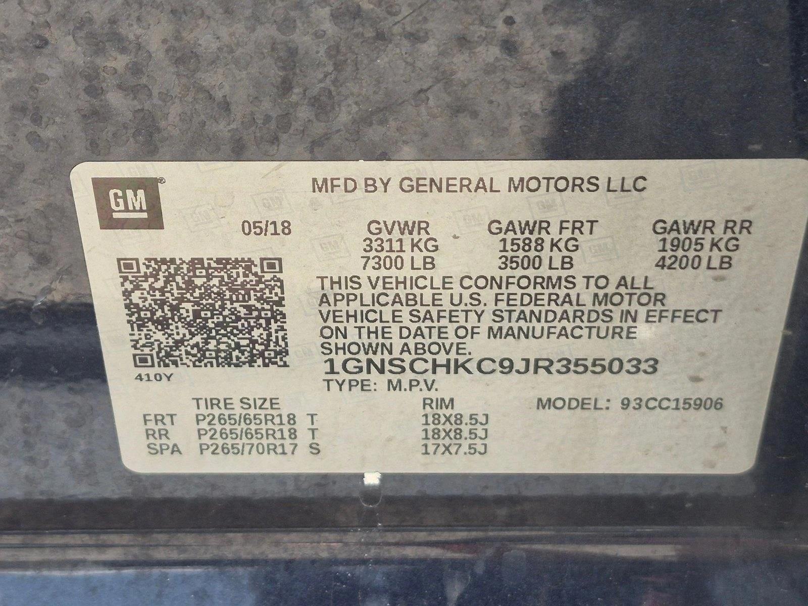 2018 Chevrolet Suburban 2WD 1500 LT