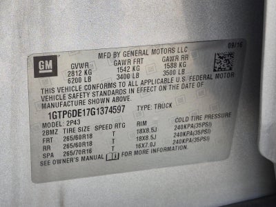 2016 GMC Canyon Crew Cab Short Box 4-Wheel Drive SLT
