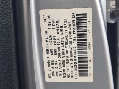 2011 Honda Accord Sedan EX-L Automatic