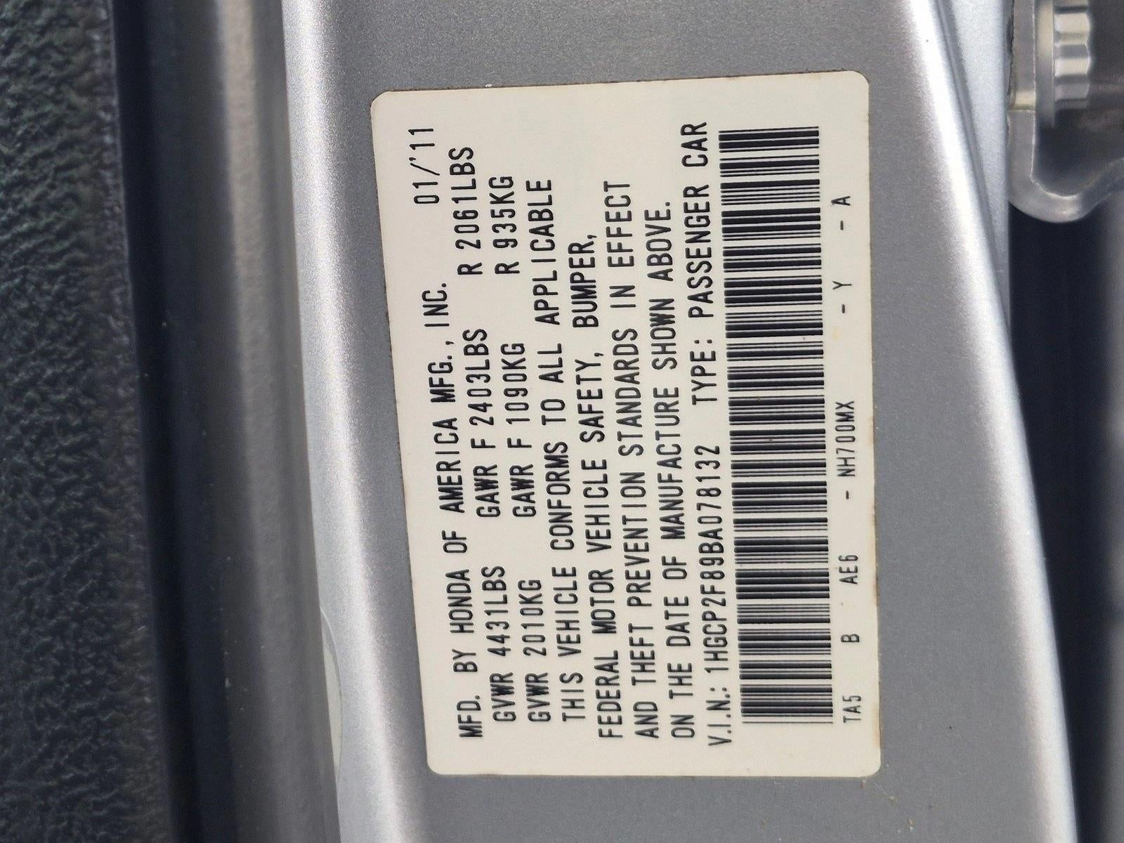 2011 Honda Accord Sedan EX-L Automatic