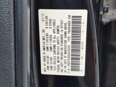 2012 Honda Accord Sedan EX-L Automatic