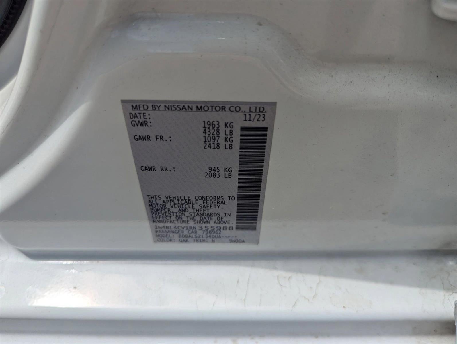 2024 Nissan Altima 2.5 SR Sedan