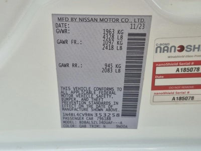 2024 Nissan Altima 2.5 SR Sedan