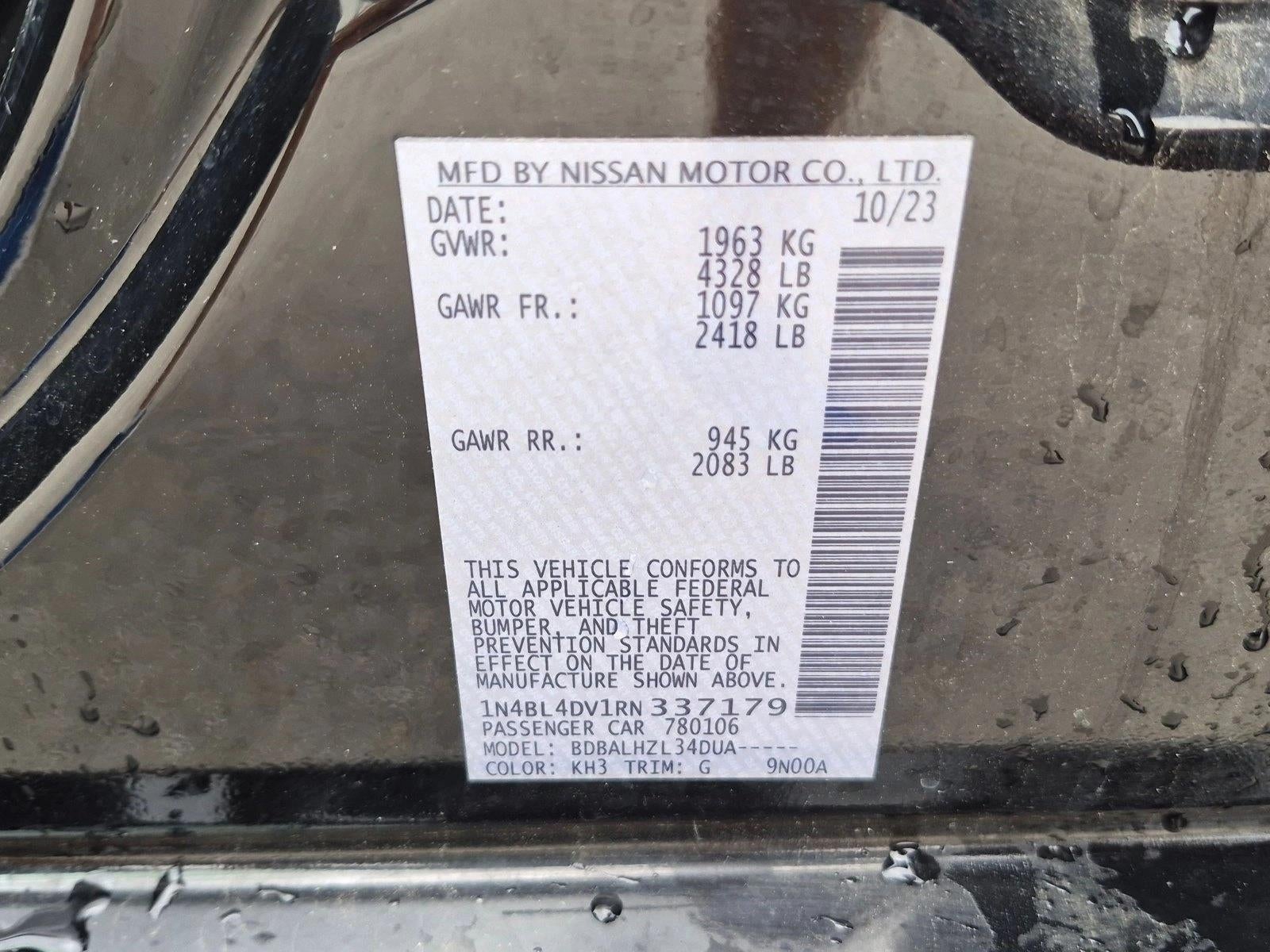 2024 Nissan Altima 2.5 SV Sedan