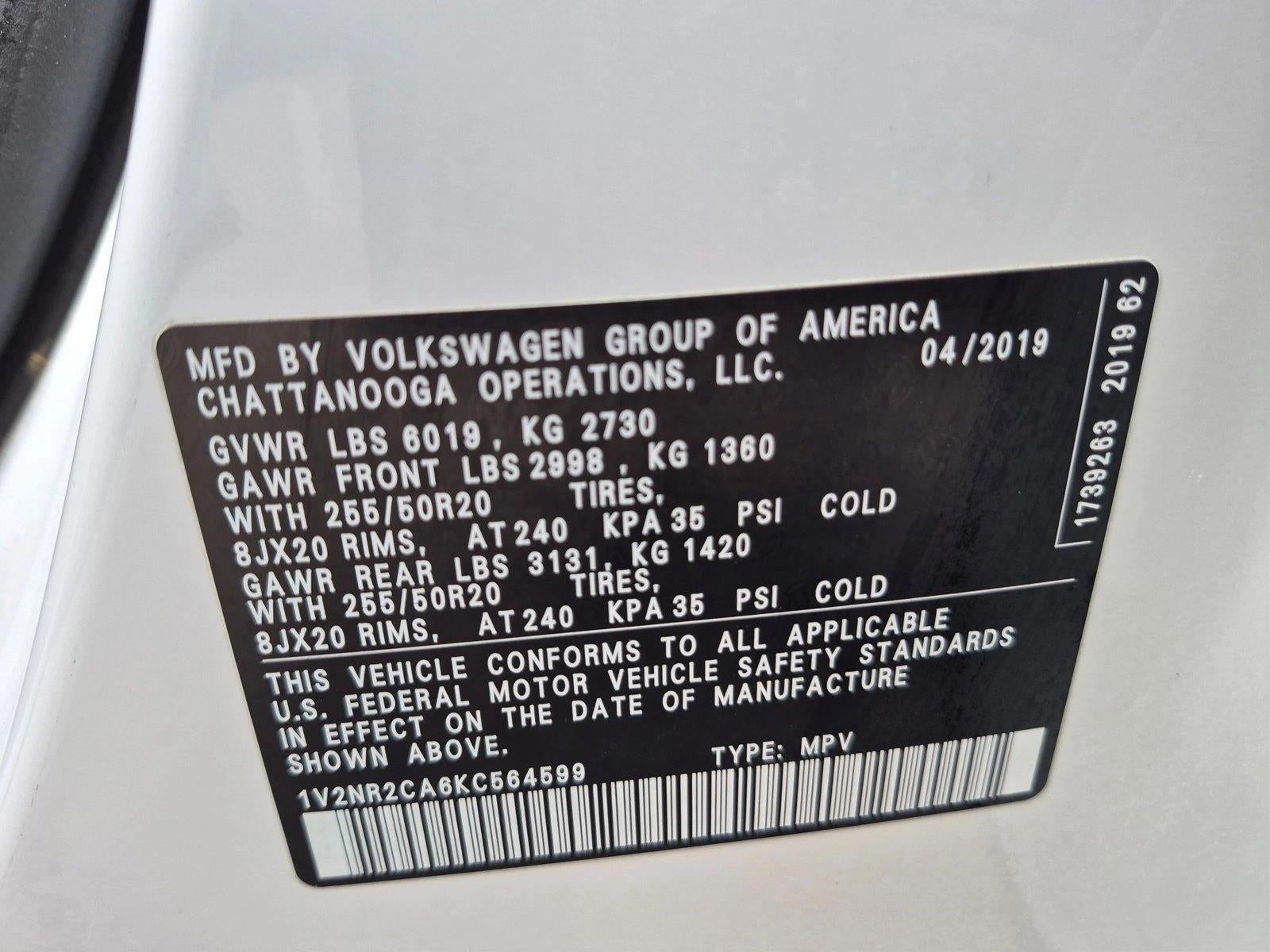 2019 Volkswagen Atlas 3.6L V6 SEL Premium 4MOTION