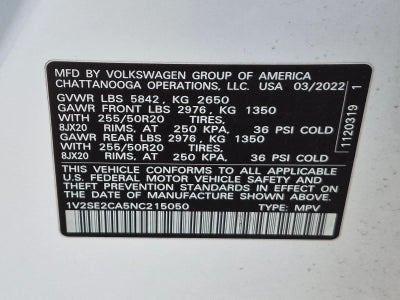 2022 Volkswagen Atlas Cross Sport 3.6L V6 SEL R-Line 4MOTION
