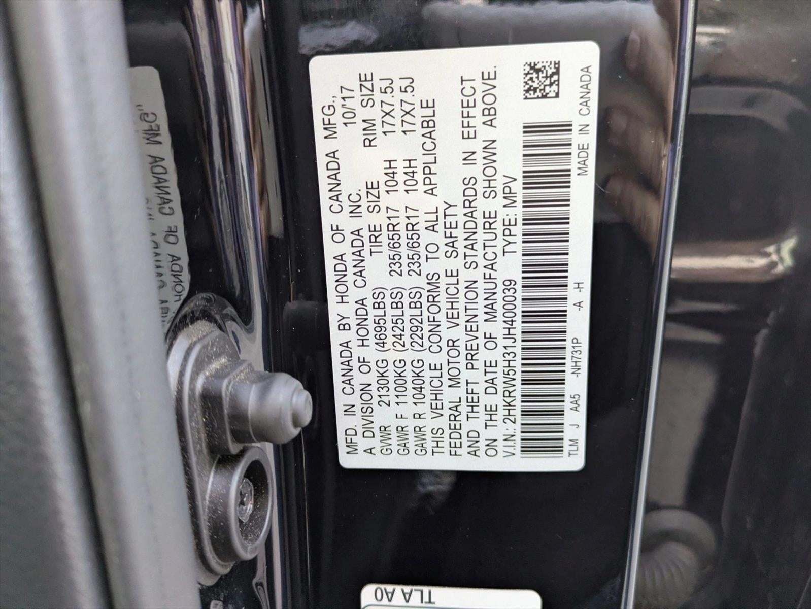 2018 Honda CR-V LX 2WD