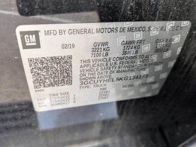 2019 Chevrolet Silverado 1500 Crew Cab Short Box 4-Wheel Drive High Country