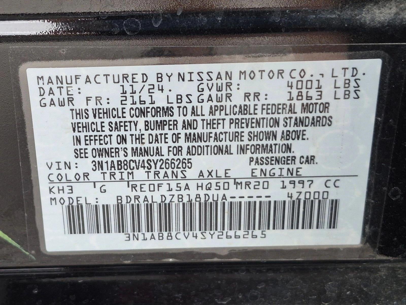 2025 Nissan Sentra SV CVT