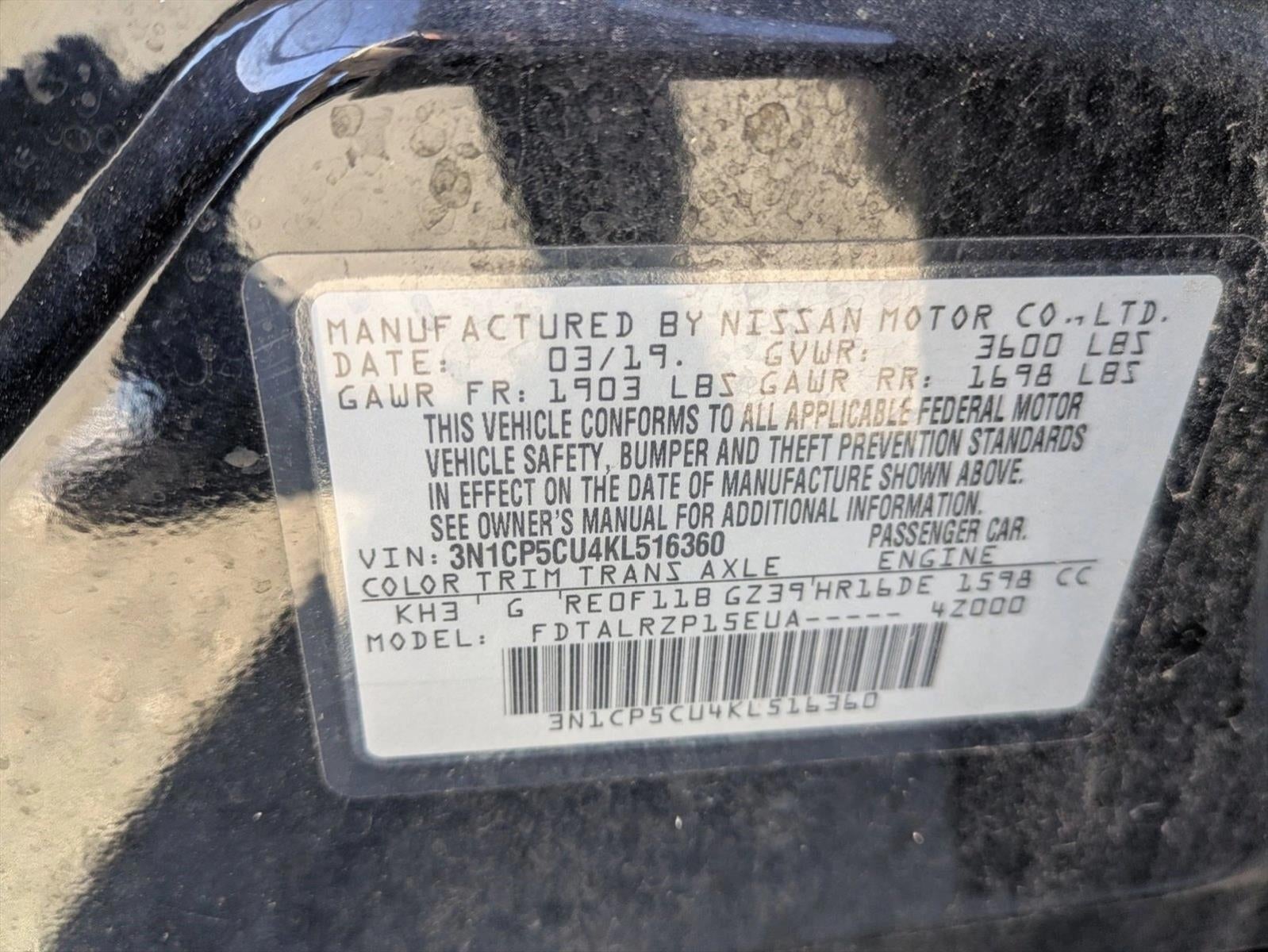 2019 Nissan Kicks S FWD