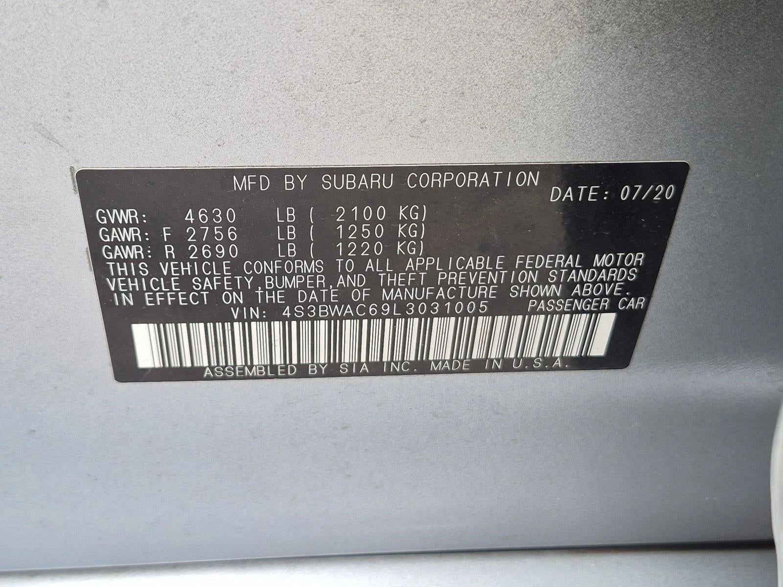 2020 Subaru Legacy Premium CVT
