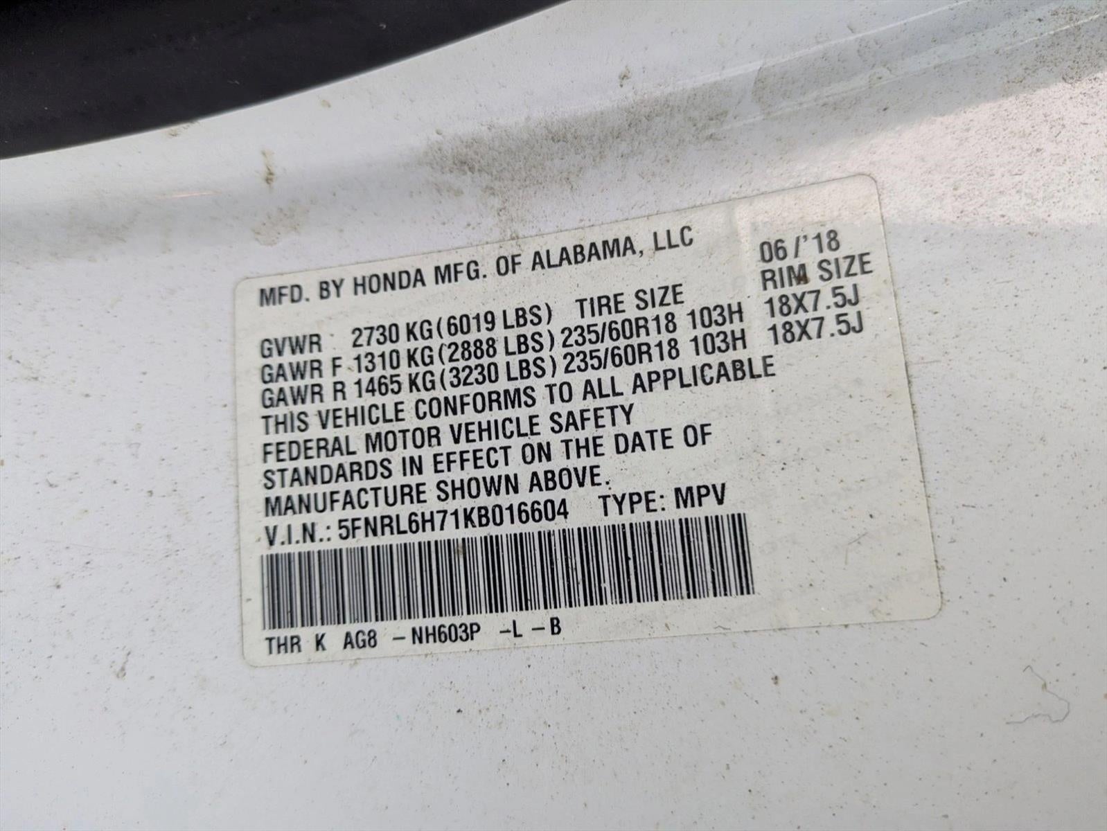 2019 Honda Odyssey EX-L Auto