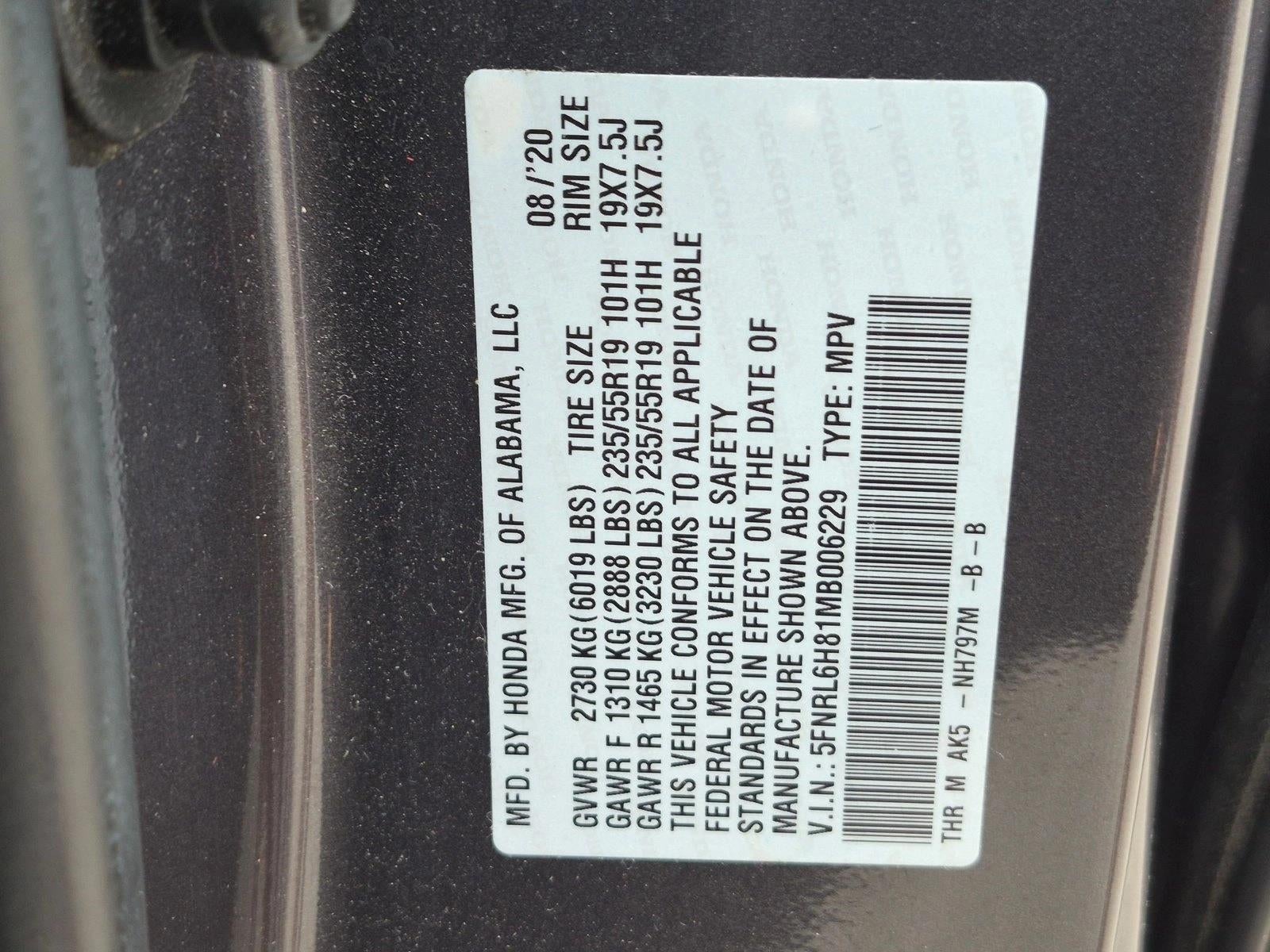 2021 Honda Odyssey Touring Auto