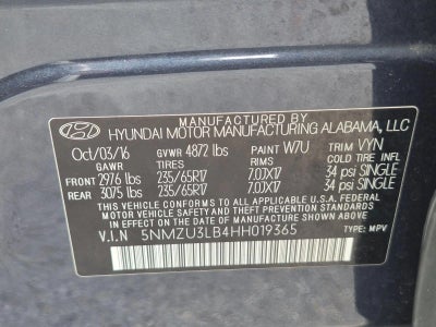 2017 Hyundai Santa Fe Sport 2.4L Auto