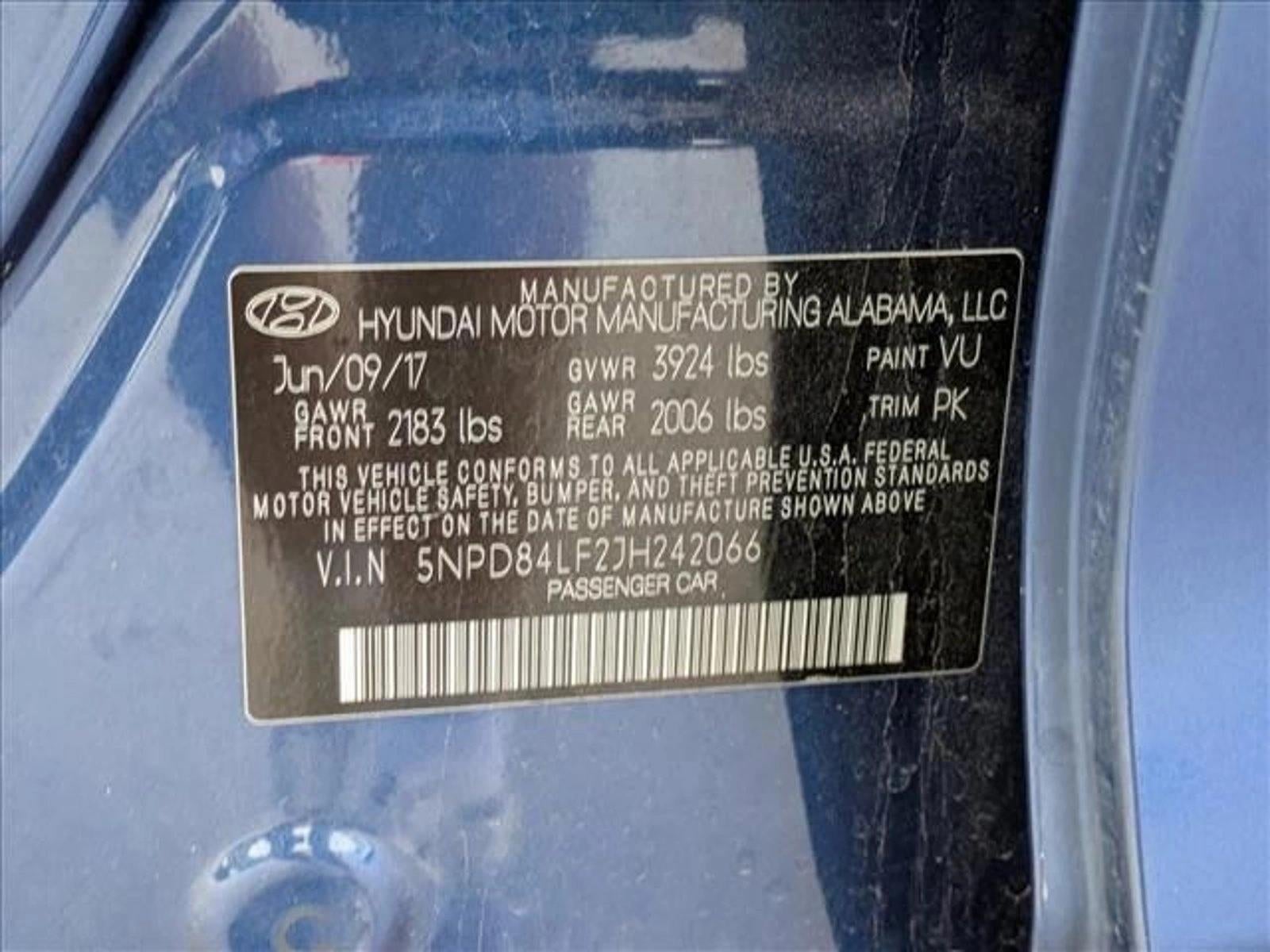 2018 Hyundai ELANTRA SEL 2.0L Auto