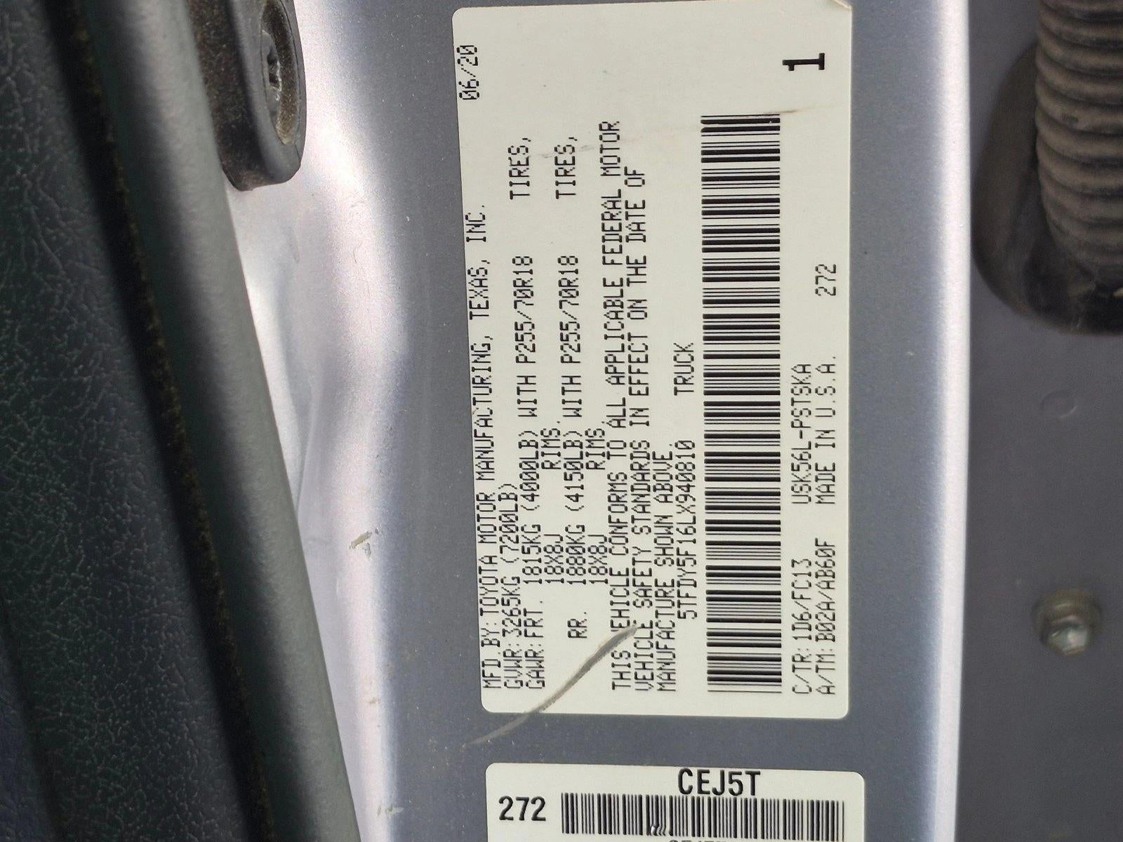 2020 Toyota Tundra 4WD 4WD SR5 CrewMax 5.5' Bed 5.7L (SE)
