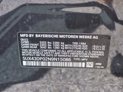 2022 BMW X3 sDrive30i Sports Activity Vehicle