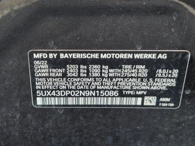 2022 BMW X3 sDrive30i Sports Activity Vehicle