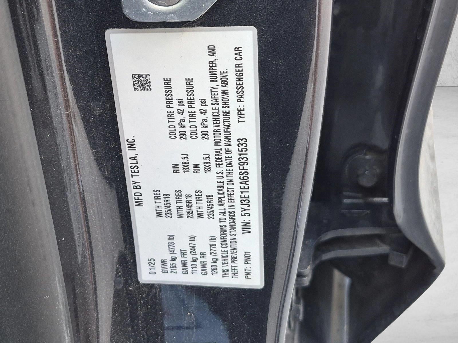 2025 Tesla Model 3 Long Range RWD