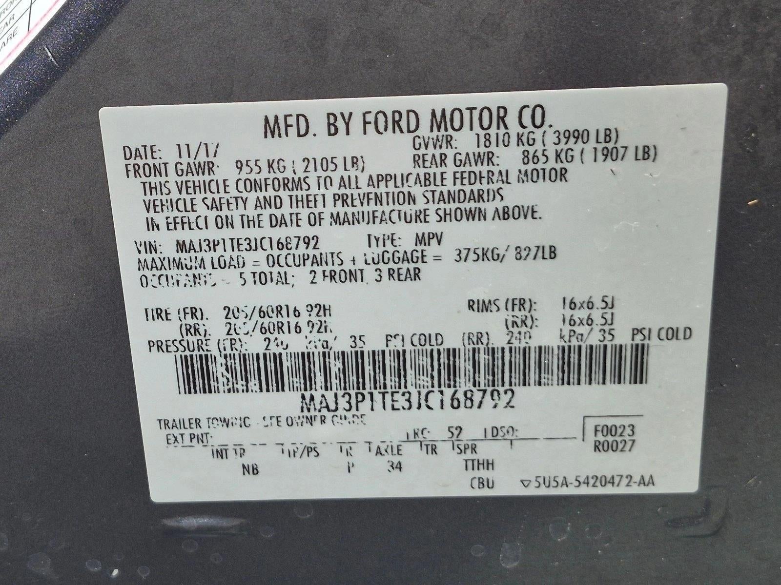 2018 Ford EcoSport SE FWD