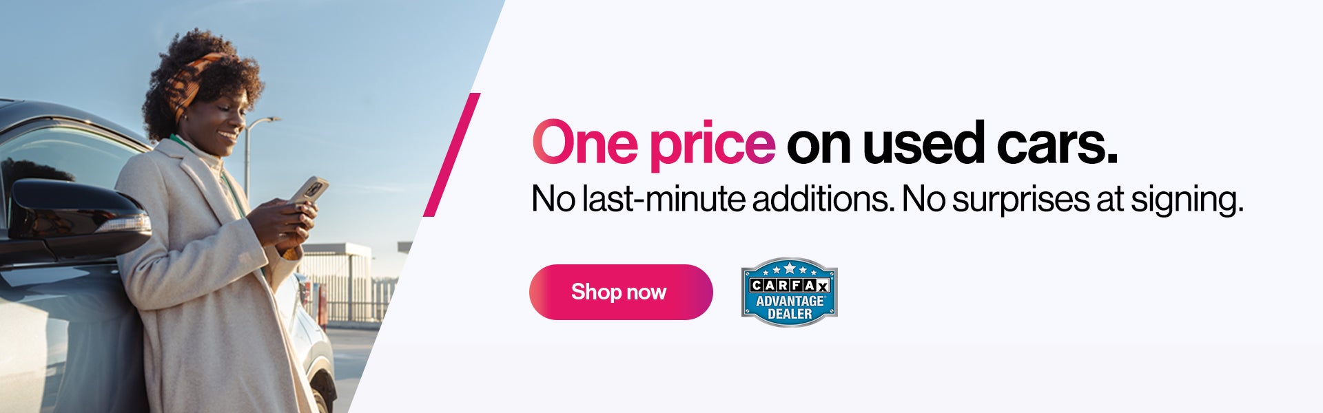 One price on used cars.